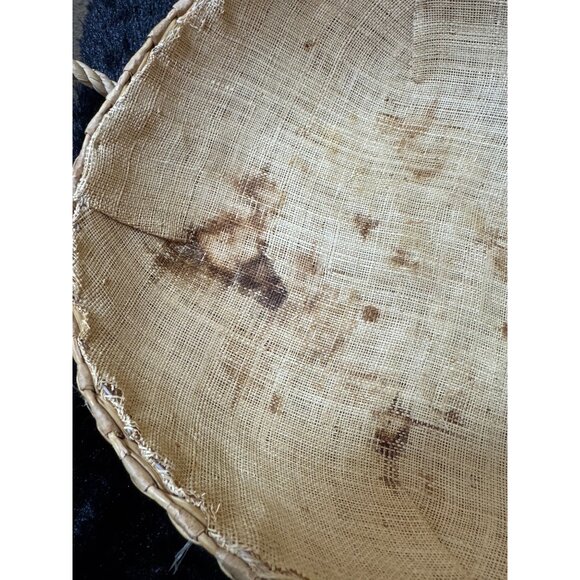 Vintage Hand Woven Nesting Seagrass Rustic Baskets Fruit Handles Set Of 3 - Picture 8 of 10